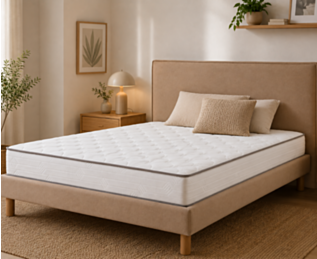 Ensemble literie Leon - beige - (x2) 80x200 cm (160x200 cm) 