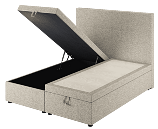 Lit Coffre Cassia Beige - 160x200 cm