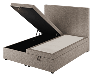 Lit Coffre Cassia Taupe - 180x200 cm