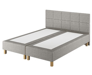 Boxspring Coventry Merlot Gris - 140x200 cm