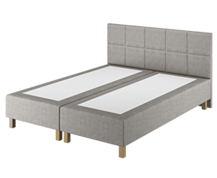 Boxspring Dayton Merlot Gris - 160x200 cm