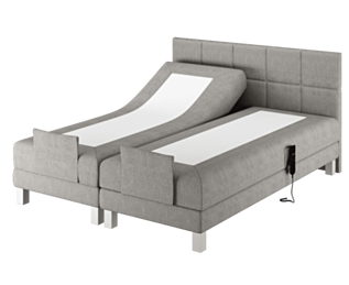 Boxspring Eton Electrique Merlot Gris - 160x200 cm