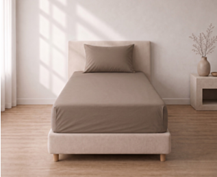 Ambiance drap-housse Percale Cashmere Bonnet 35 - 80X200 cm