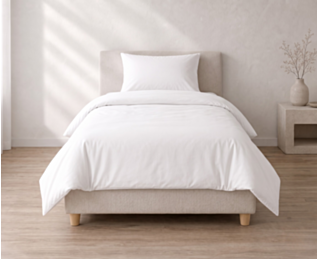 Housse de couette percale blanc 