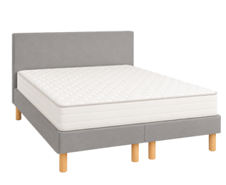 Ensemble literie Leon - gris - (x2) 70x190 cm (140x190 cm) 