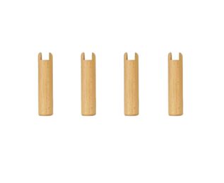 Lot de 4 pieds vernis clair Sedac - H22 cm