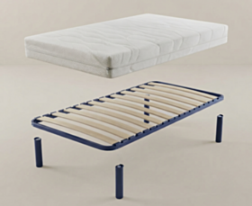 Ensemble Matelas Ligo / Sommier 20 lattes - 90x200 cm