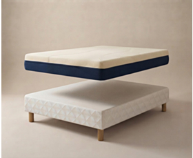Ensemble matelas Aurore / sommier Cirse - 90x200 cm