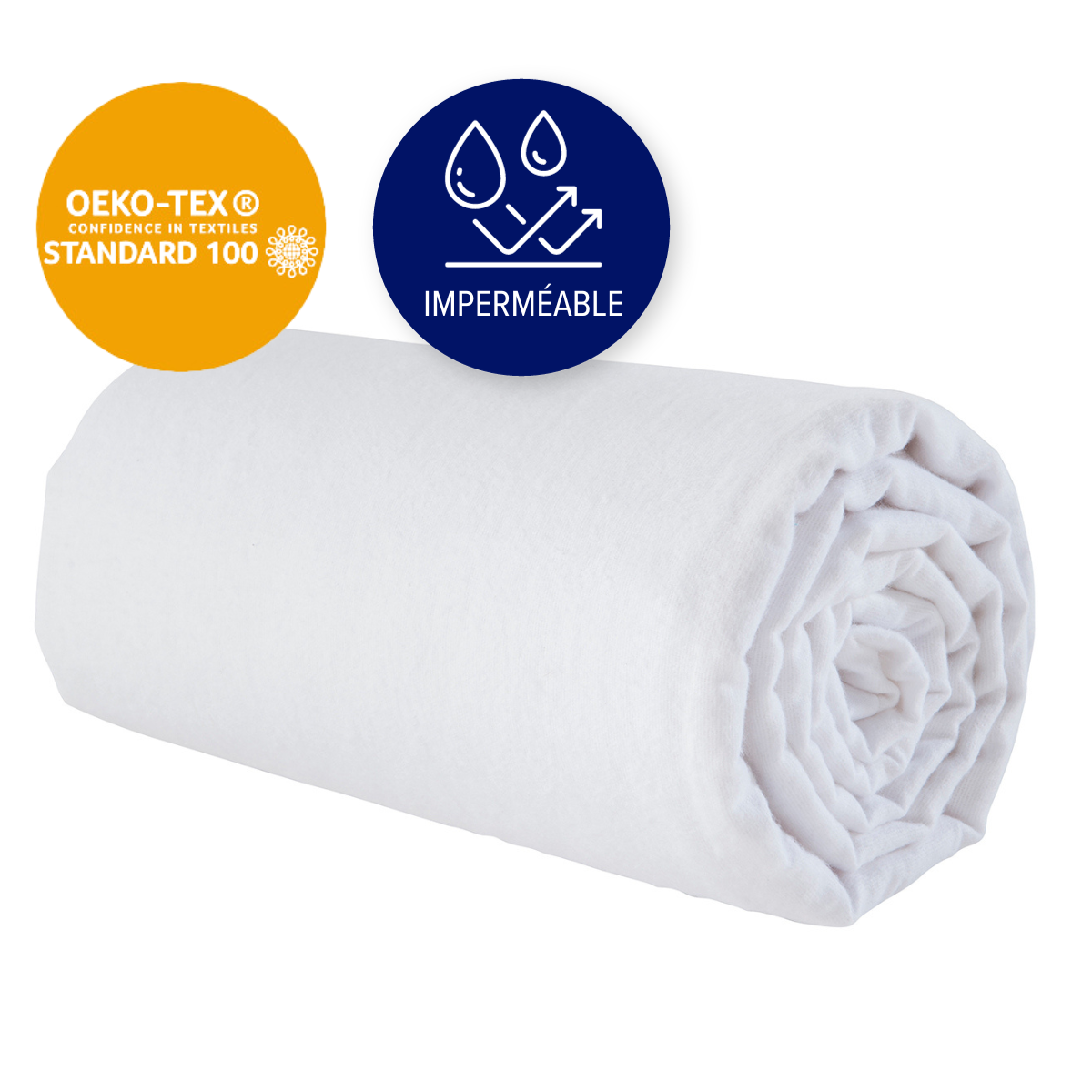 Protège-matelas 70x140 cm imperméable en coton et polyester blanc - Orca  Sénégal