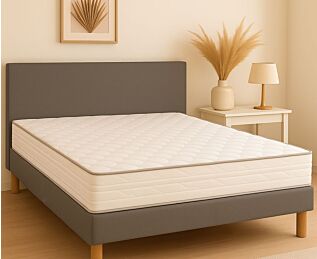 Lit Victor matelas + sommier + tête de lit  140x200 cm  