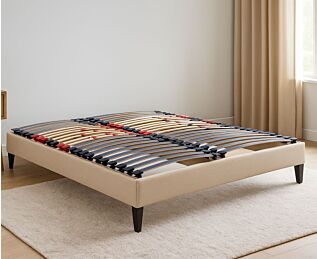 Sommier électrique Essentiel Plus Beige– 180x200 cm (2 couchages 90x200 cm) 