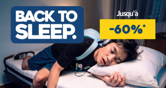 Profitez de la promotion Back To Sleep 